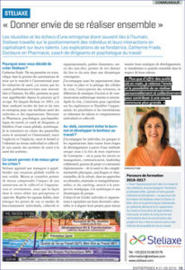 Magazine L'Express, gestion de crise : donner envie de se réaliser ensemble avec Catherine Frade Steliaxe